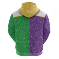 Mardi Gras Crown Hoodie Western Yoke Glitter Style