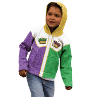 Mardi Gras Crown Kid Hoodie Western Yoke Glitter Style
