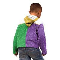 Mardi Gras Crown Kid Hoodie Western Yoke Glitter Style