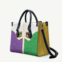 Mardi Gras Crown Leather Bag Western Yoke Glitter Style