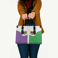 Mardi Gras Crown Leather Bag Western Yoke Glitter Style