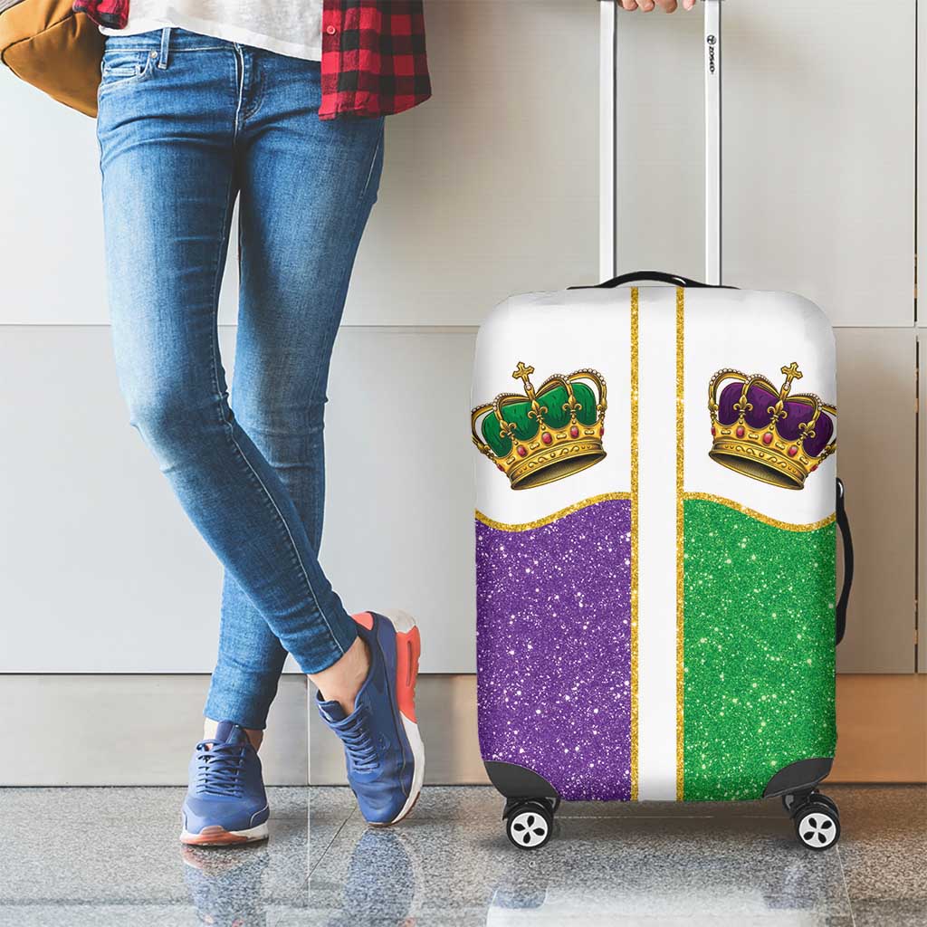 Mardi Gras Crown Luggage Cover Western Yoke Glitter Style