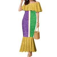 Mardi Gras Crown Mermaid Dress Western Yoke Glitter Style
