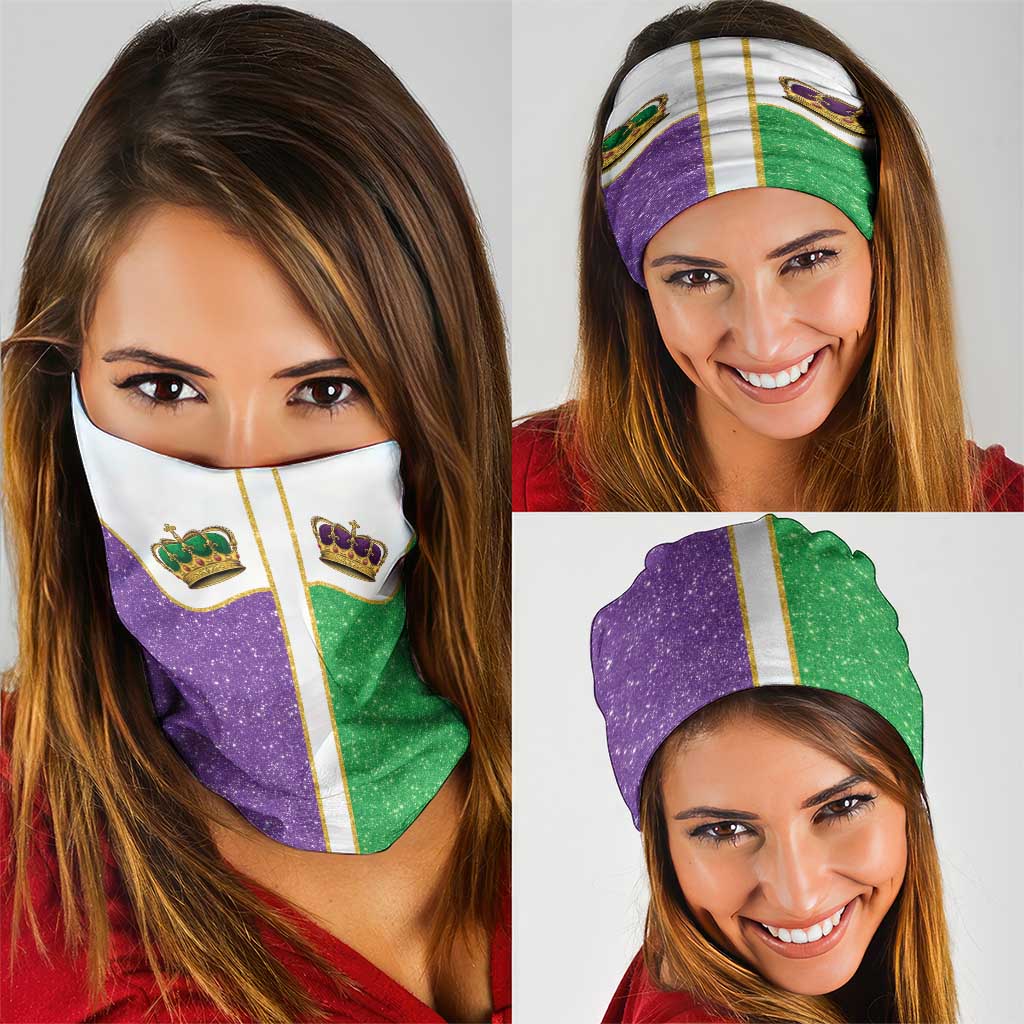 Mardi Gras Crown Neck Gaiter Western Yoke Glitter Style