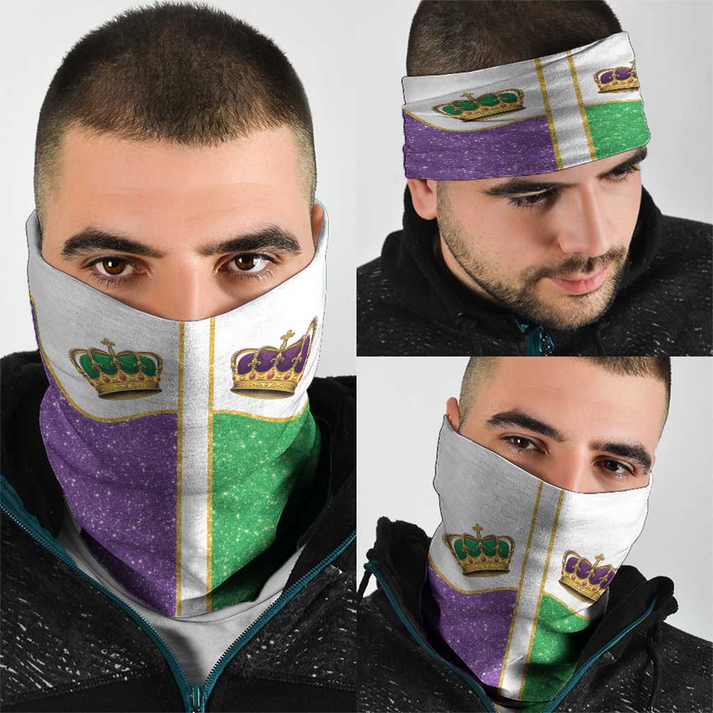 Mardi Gras Crown Neck Gaiter Western Yoke Glitter Style
