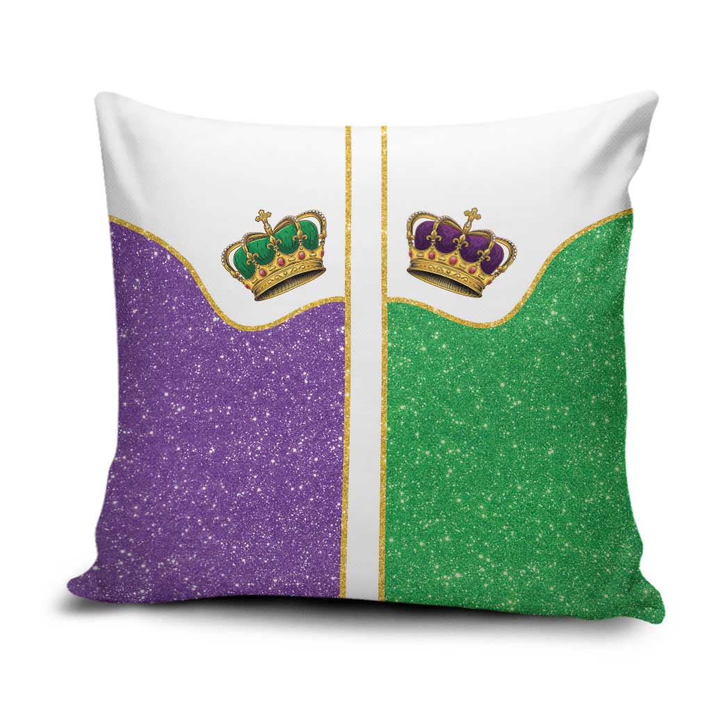 Mardi Gras Crown Pillow Cover Western Yoke Glitter Style