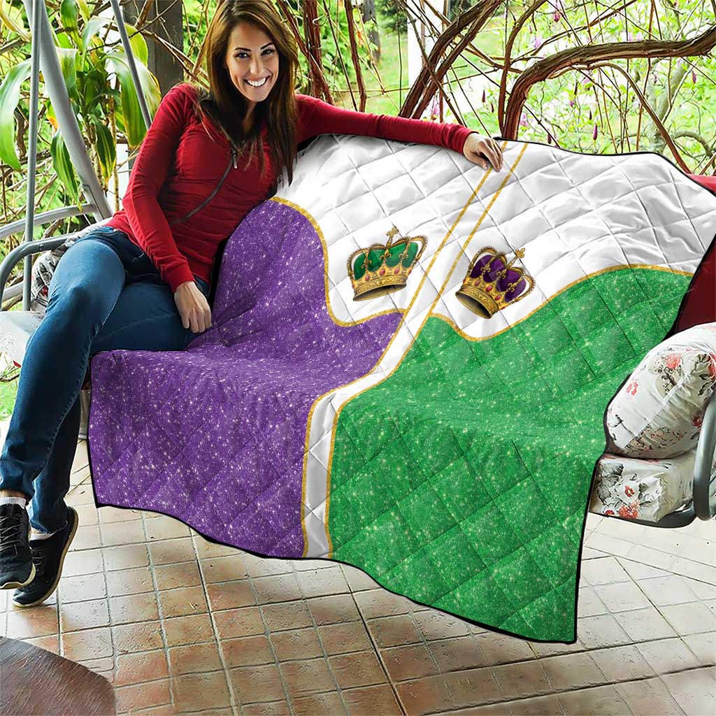 Mardi Gras Crown Quilt Western Yoke Glitter Style