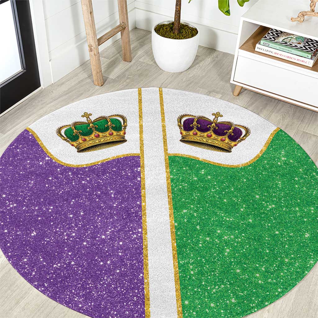 Mardi Gras Crown Round Carpet Western Yoke Glitter Style