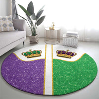 Mardi Gras Crown Round Carpet Western Yoke Glitter Style