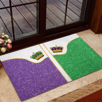 Mardi Gras Crown Rubber Doormat Western Yoke Glitter Style