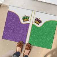 Mardi Gras Crown Rubber Doormat Western Yoke Glitter Style