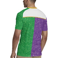 Mardi Gras Crown Rugby Jersey Western Yoke Glitter Style