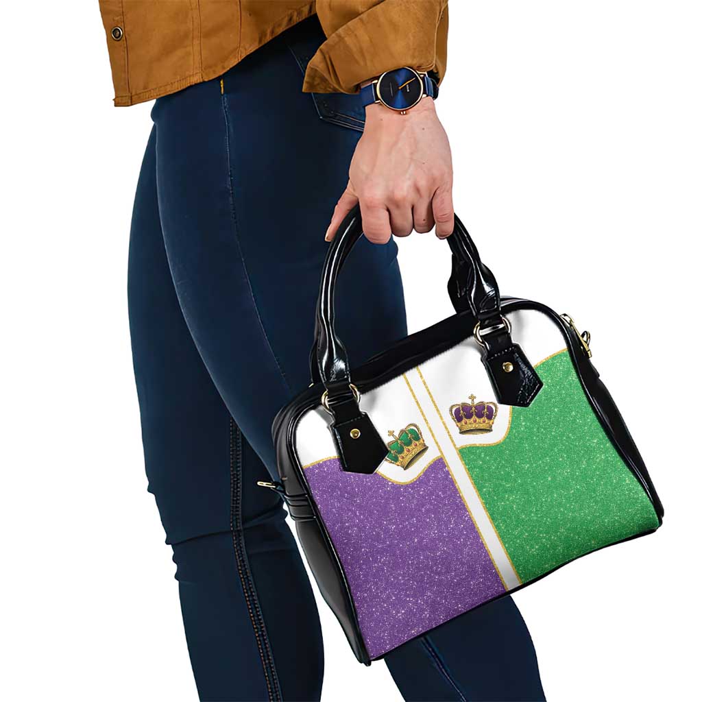 Mardi Gras Crown Shoulder Handbag Western Yoke Glitter Style