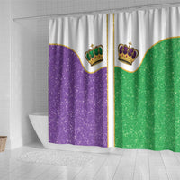 Mardi Gras Crown Shower Curtain Western Yoke Glitter Style