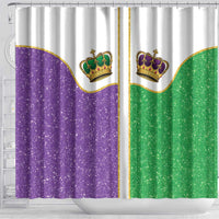Mardi Gras Crown Shower Curtain Western Yoke Glitter Style