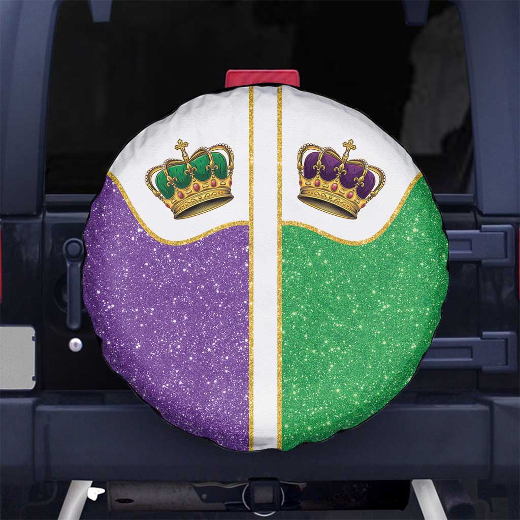 Mardi Gras Crown Spare Tire Cover Western Yoke Glitter Style