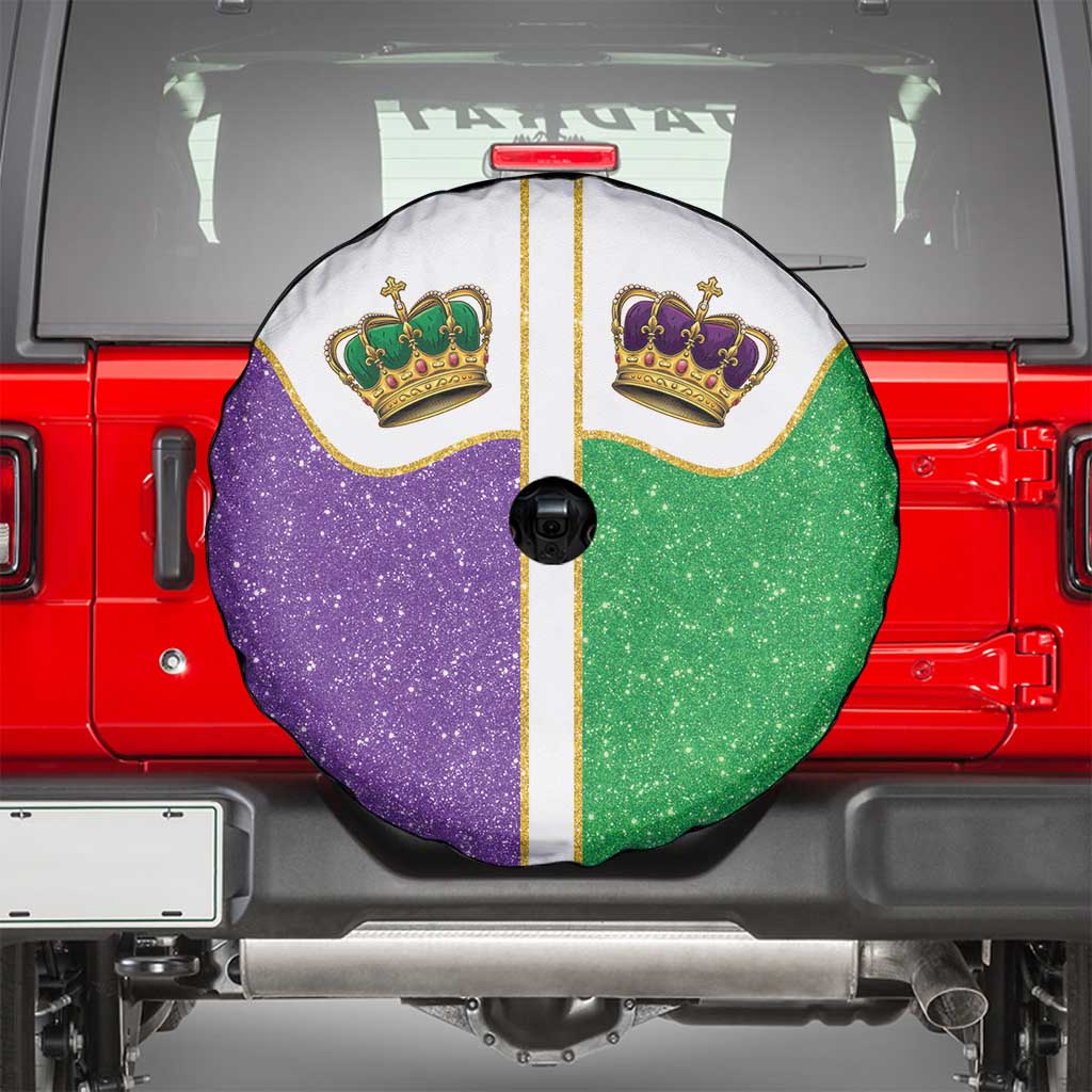 Mardi Gras Crown Spare Tire Cover Western Yoke Glitter Style