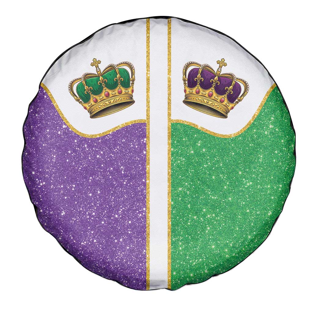 Mardi Gras Crown Spare Tire Cover Western Yoke Glitter Style