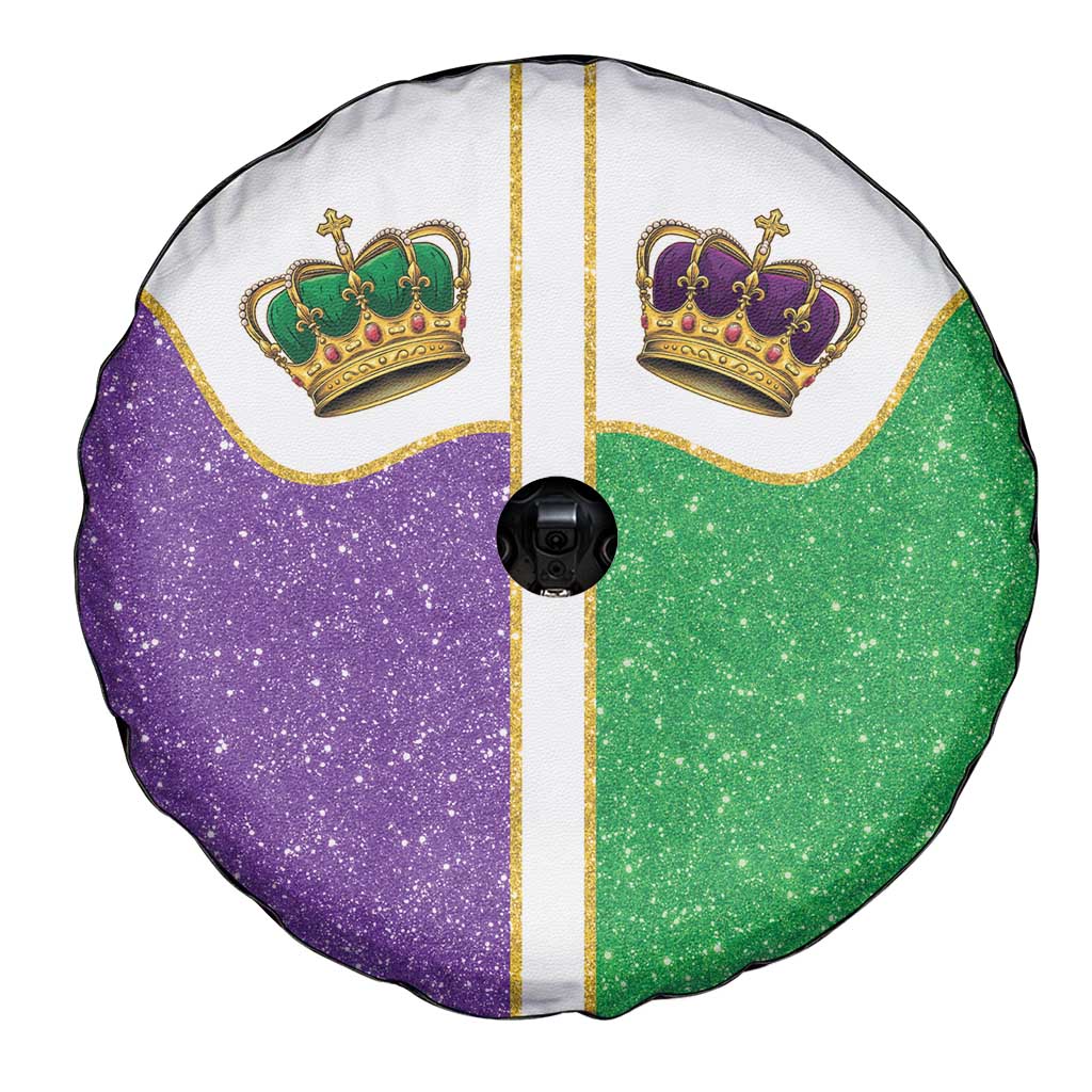 Mardi Gras Crown Spare Tire Cover Western Yoke Glitter Style