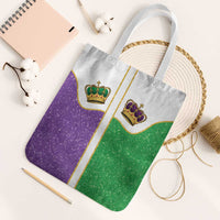 Mardi Gras Crown Tote Bag Western Yoke Glitter Style