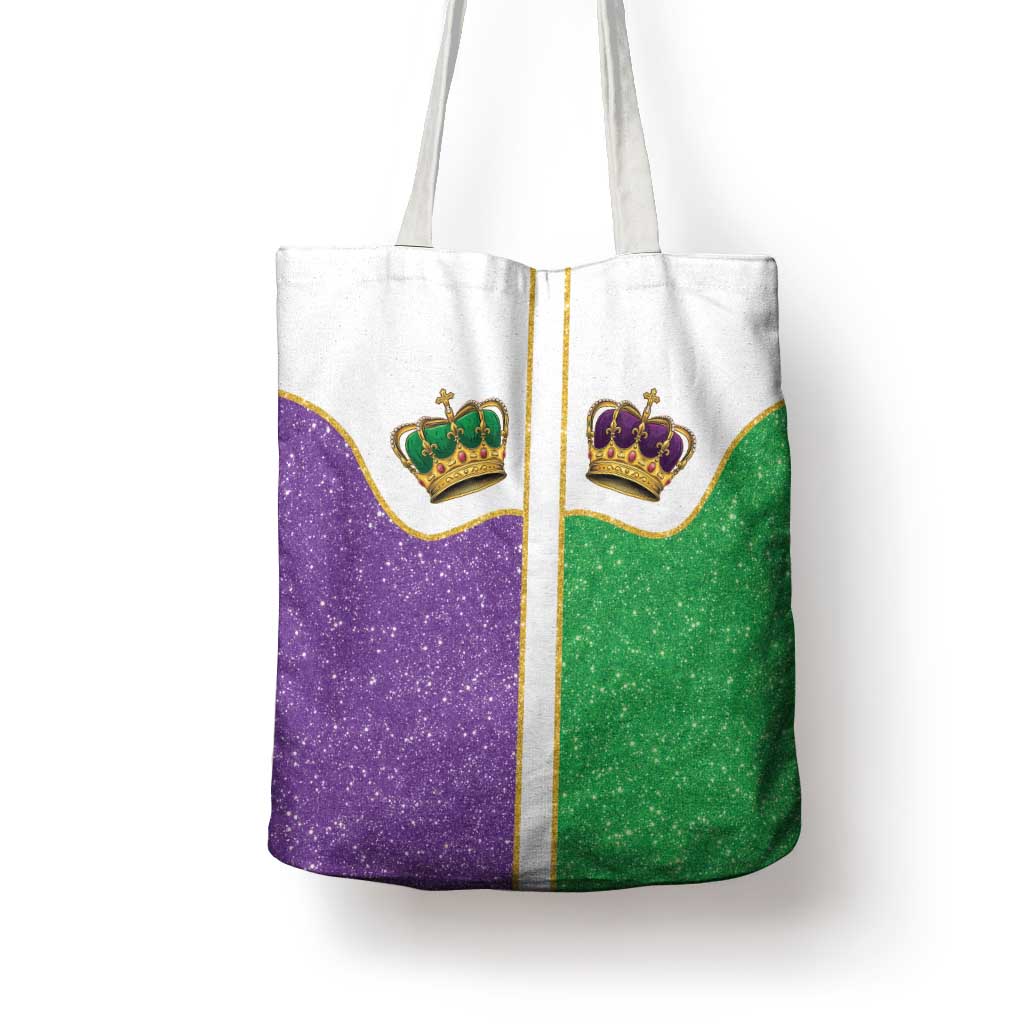 Mardi Gras Crown Tote Bag Western Yoke Glitter Style