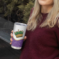 Mardi Gras Crown Tumbler Cup Western Yoke Glitter Style