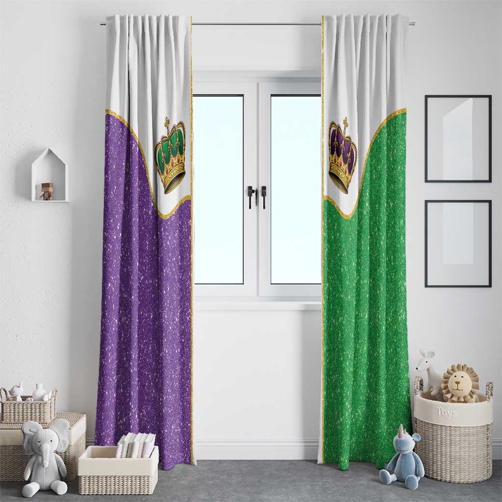 Mardi Gras Crown Window Curtain Western Yoke Glitter Style