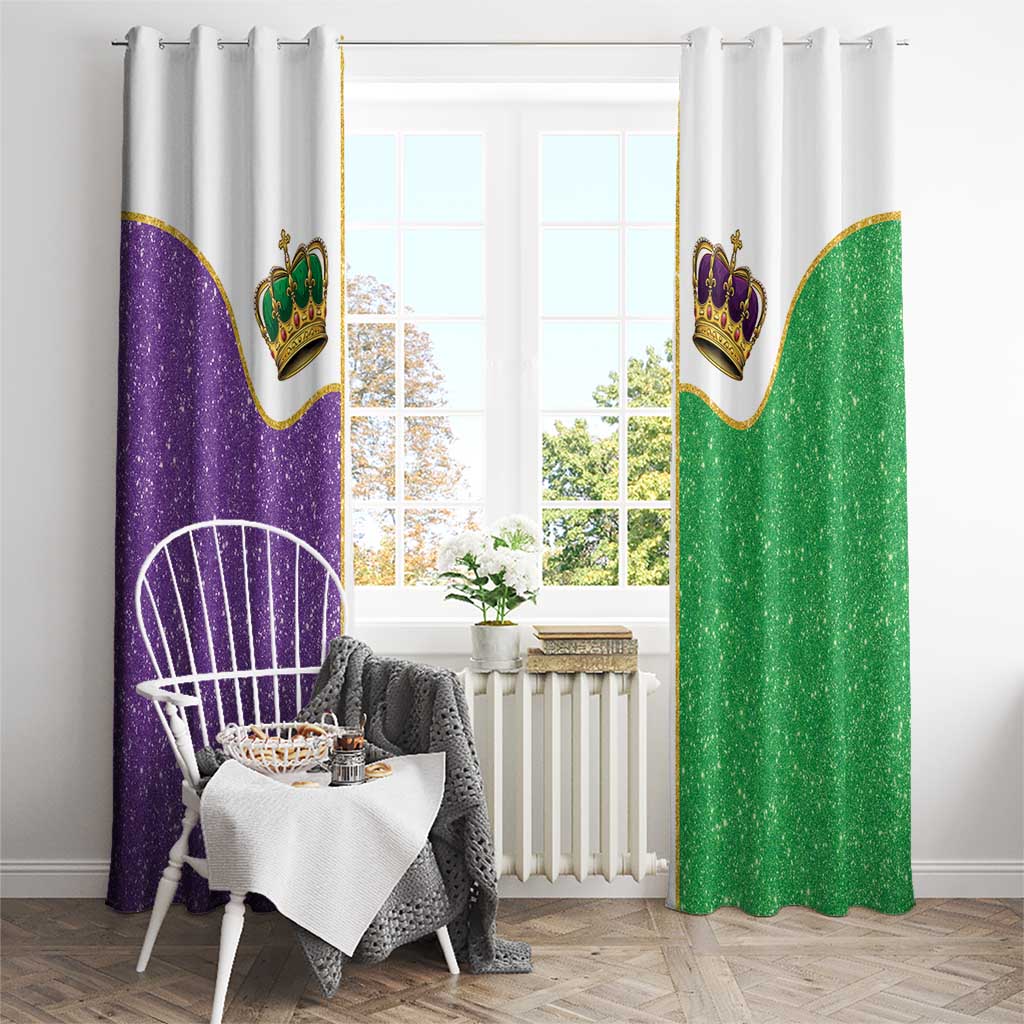 Mardi Gras Crown Window Curtain Western Yoke Glitter Style