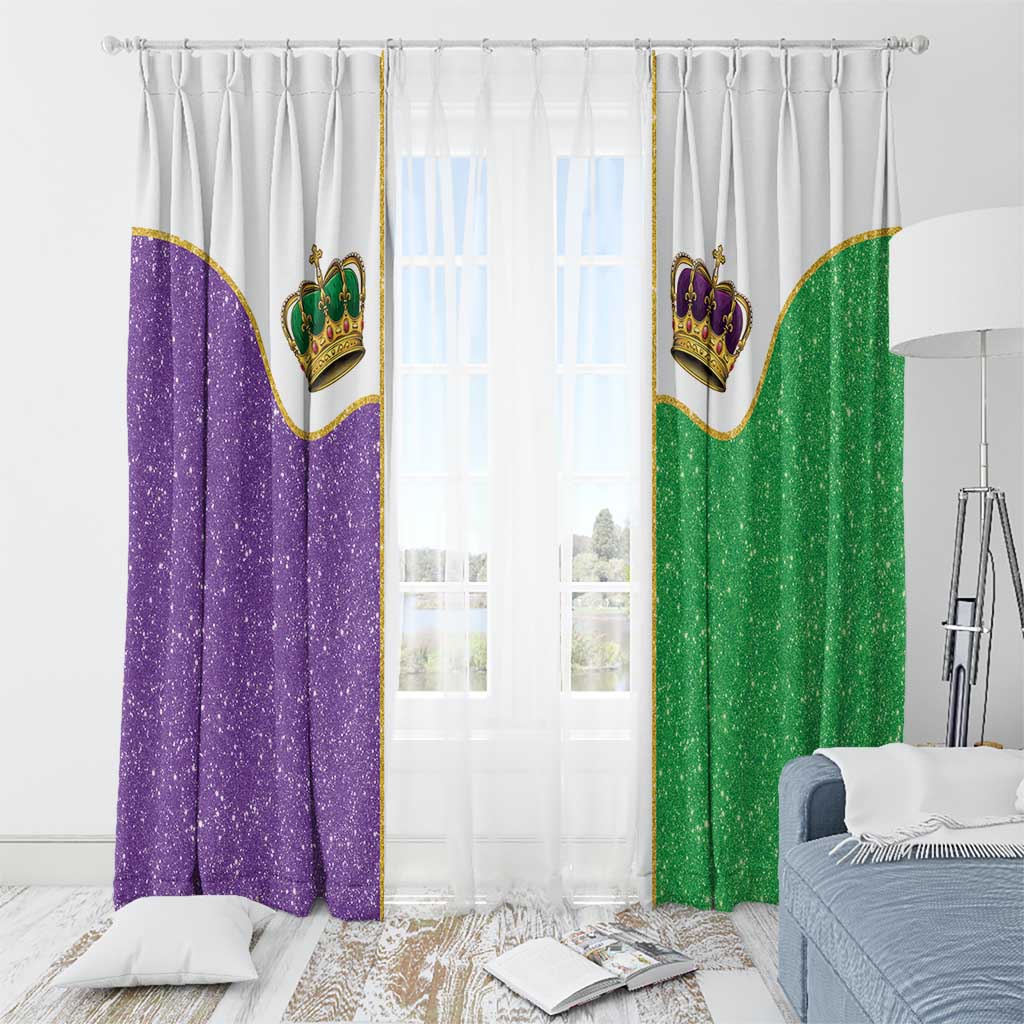 Mardi Gras Crown Window Curtain Western Yoke Glitter Style