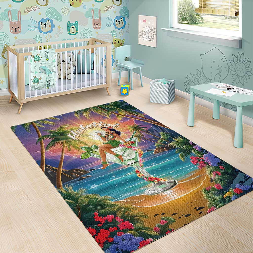 Aloha Hawaii Area Rug Hula Martini Tropical Vibes - Wonder Print Shop