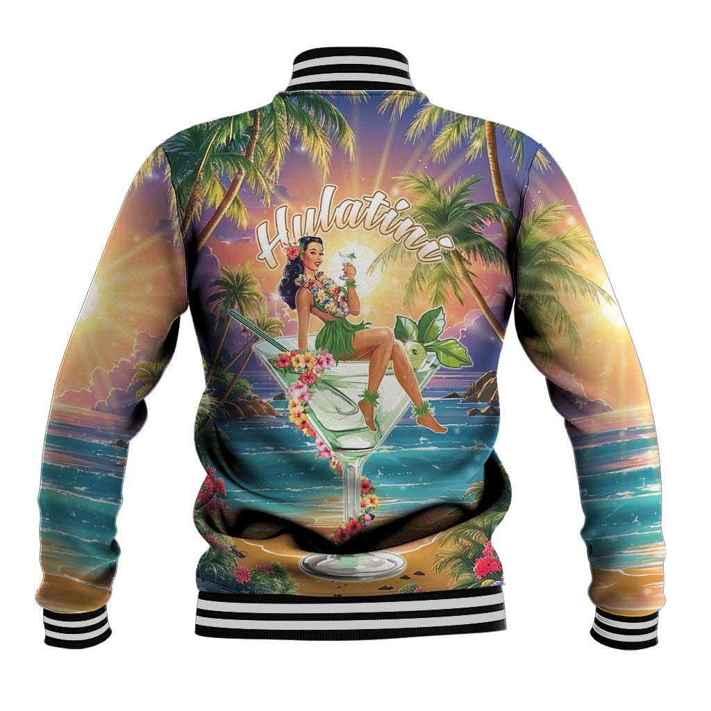 Aloha Hawaii Baseball Jacket Hula Martini Tropical Vibes - Wonder Print Shop