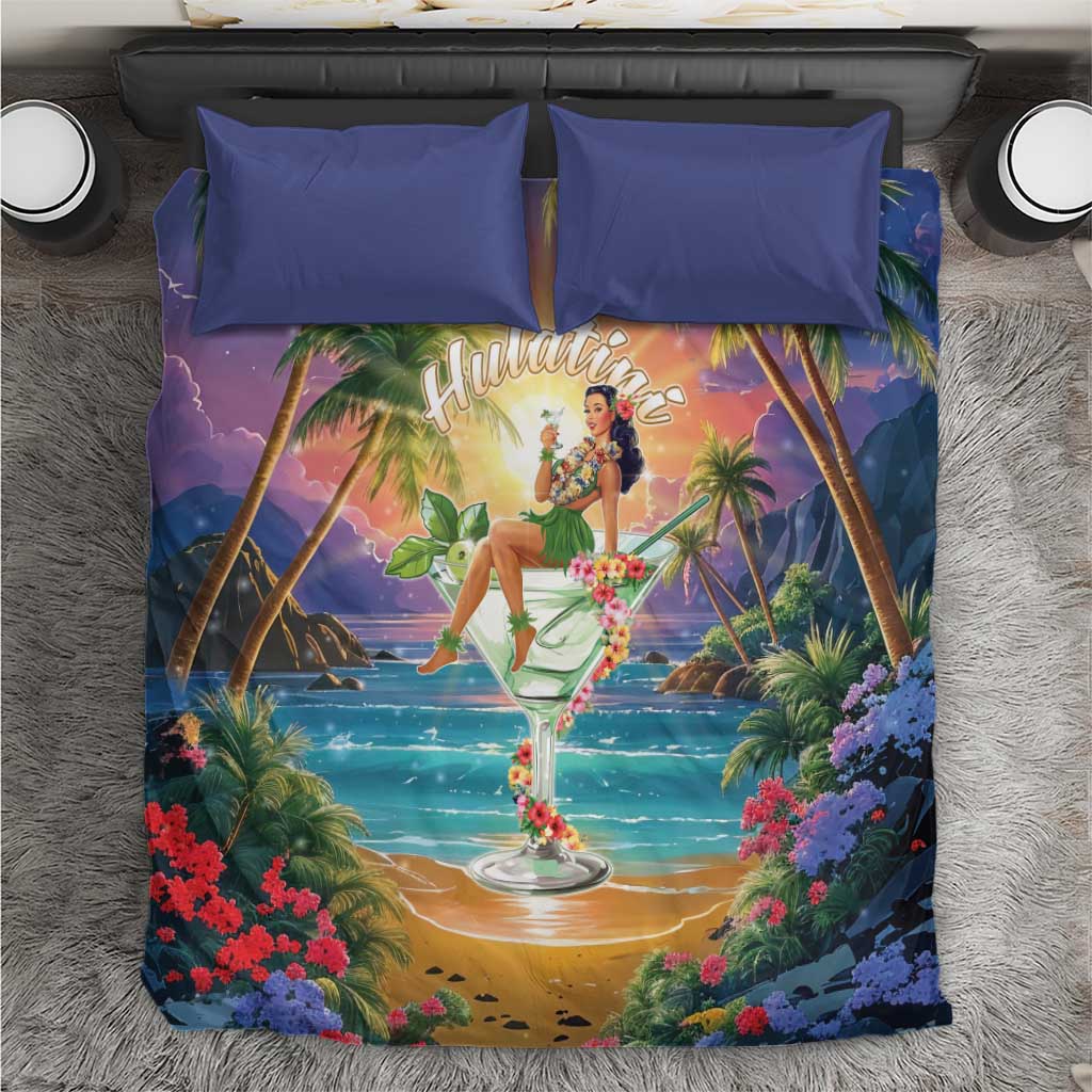 Aloha Hawaii Bedding Set Hula Martini Tropical Vibes - Wonder Print Shop