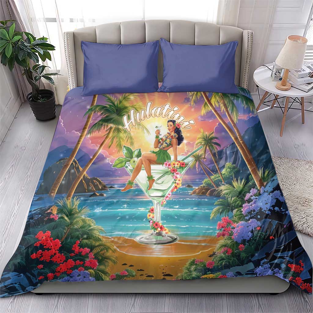 Aloha Hawaii Bedding Set Hula Martini Tropical Vibes - Wonder Print Shop