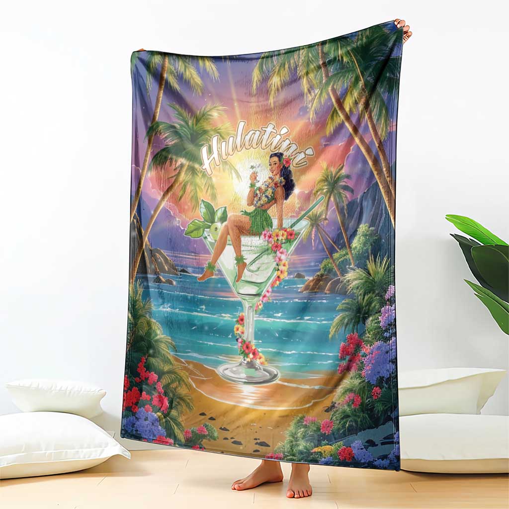 Aloha Hawaii Blanket Hula Martini Tropical Vibes - Wonder Print Shop