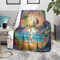 Aloha Hawaii Blanket Hula Martini Tropical Vibes - Wonder Print Shop