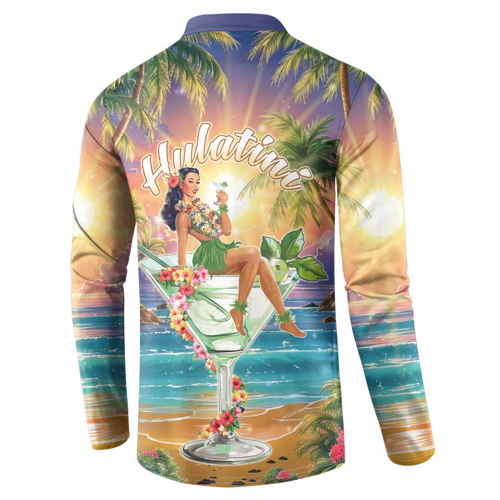 Aloha Hawaii Button Sweatshirt Hula Martini Tropical Vibes - Wonder Print Shop