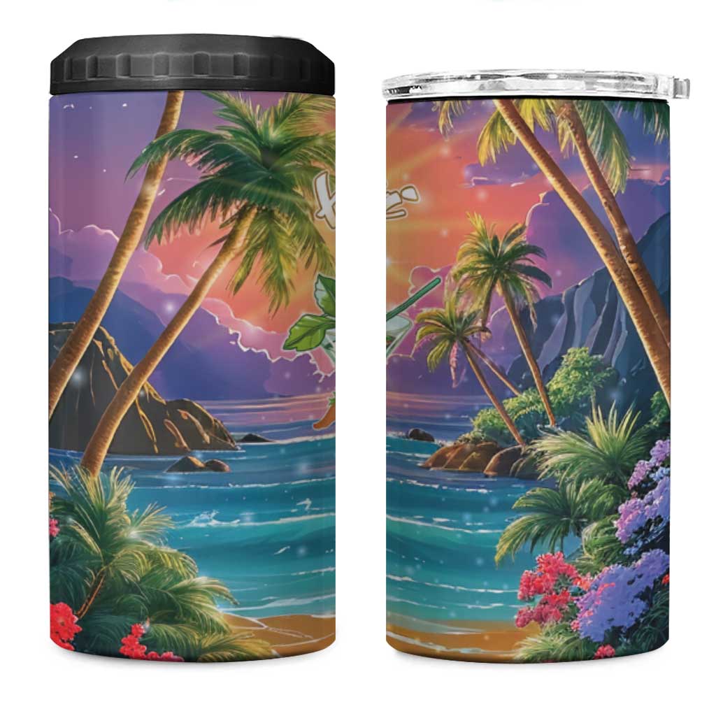 Aloha Hawaii 4 in 1 Can Cooler Tumbler Hula Martini Tropical Vibes - Wonder Print Shop