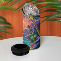 Aloha Hawaii 4 in 1 Can Cooler Tumbler Hula Martini Tropical Vibes - Wonder Print Shop