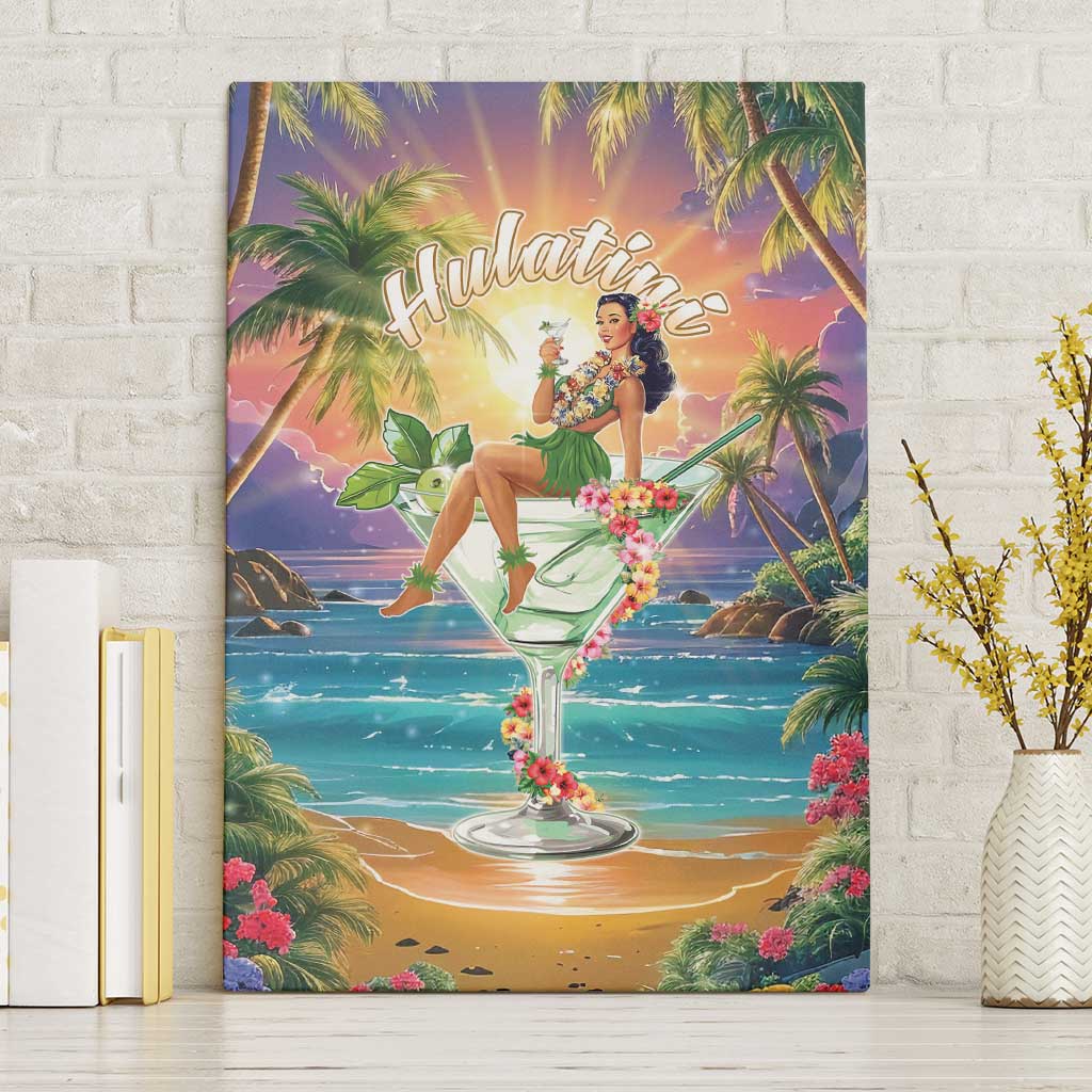 Aloha Hawaii Canvas Wall Art Hula Martini Tropical Vibes - Wonder Print Shop
