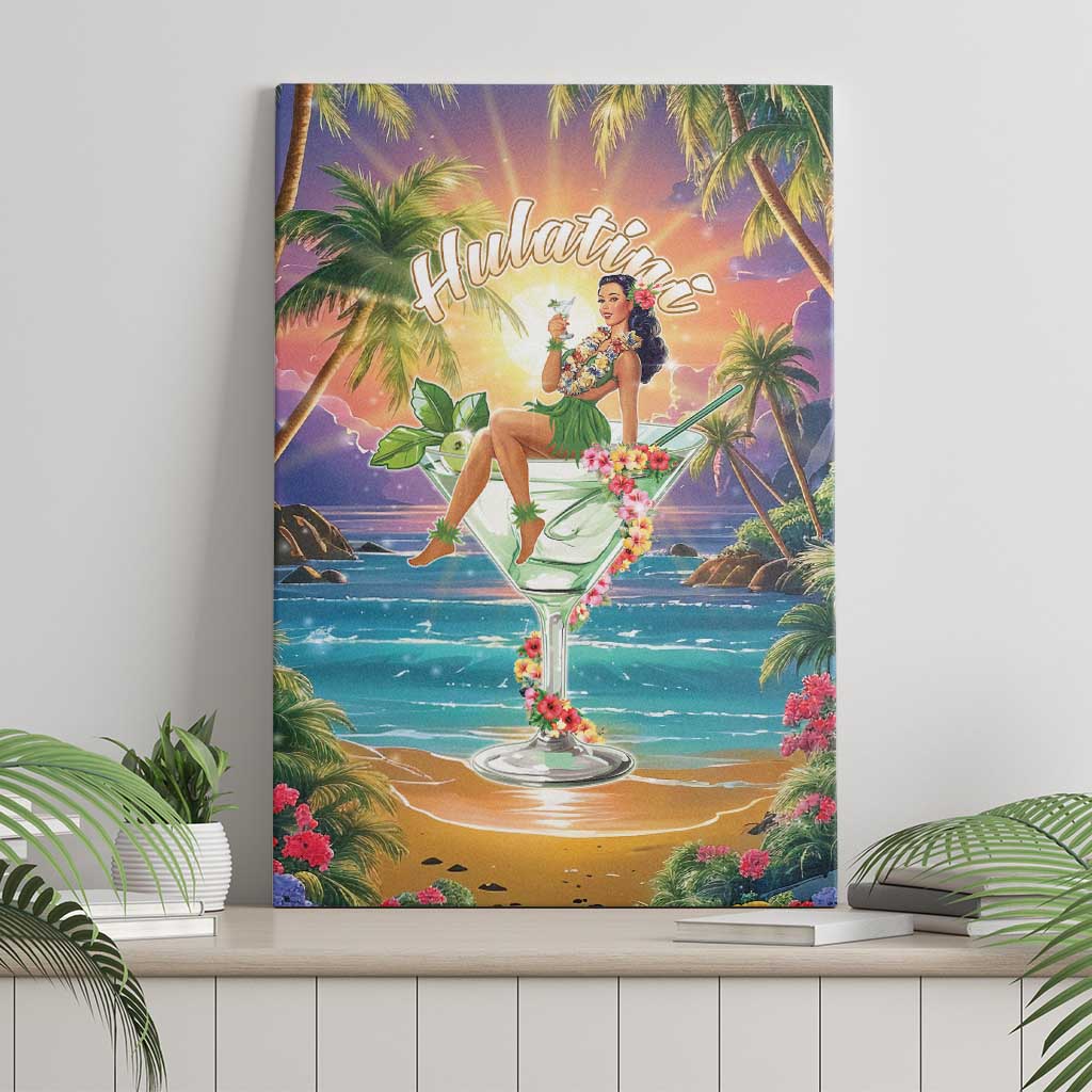 Aloha Hawaii Canvas Wall Art Hula Martini Tropical Vibes - Wonder Print Shop