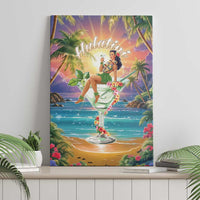 Aloha Hawaii Canvas Wall Art Hula Martini Tropical Vibes - Wonder Print Shop