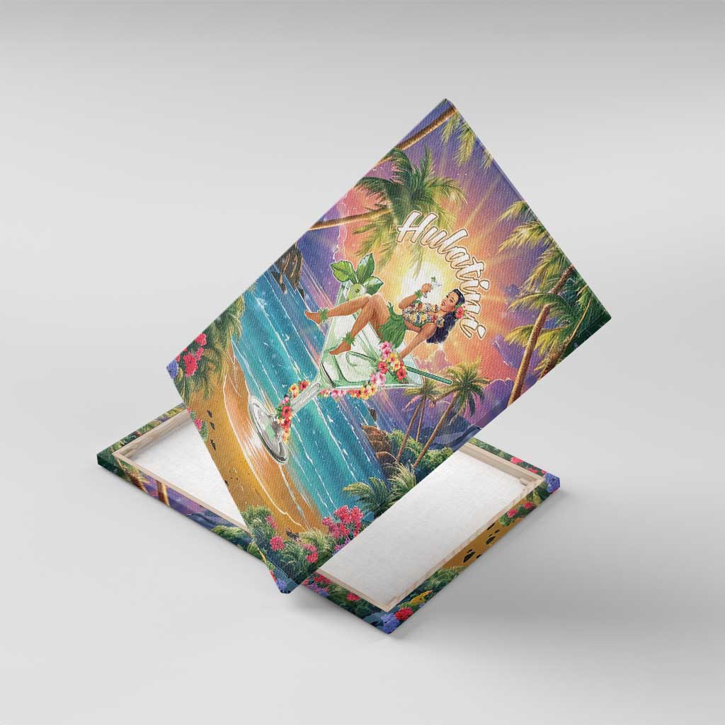 Aloha Hawaii Canvas Wall Art Hula Martini Tropical Vibes - Wonder Print Shop