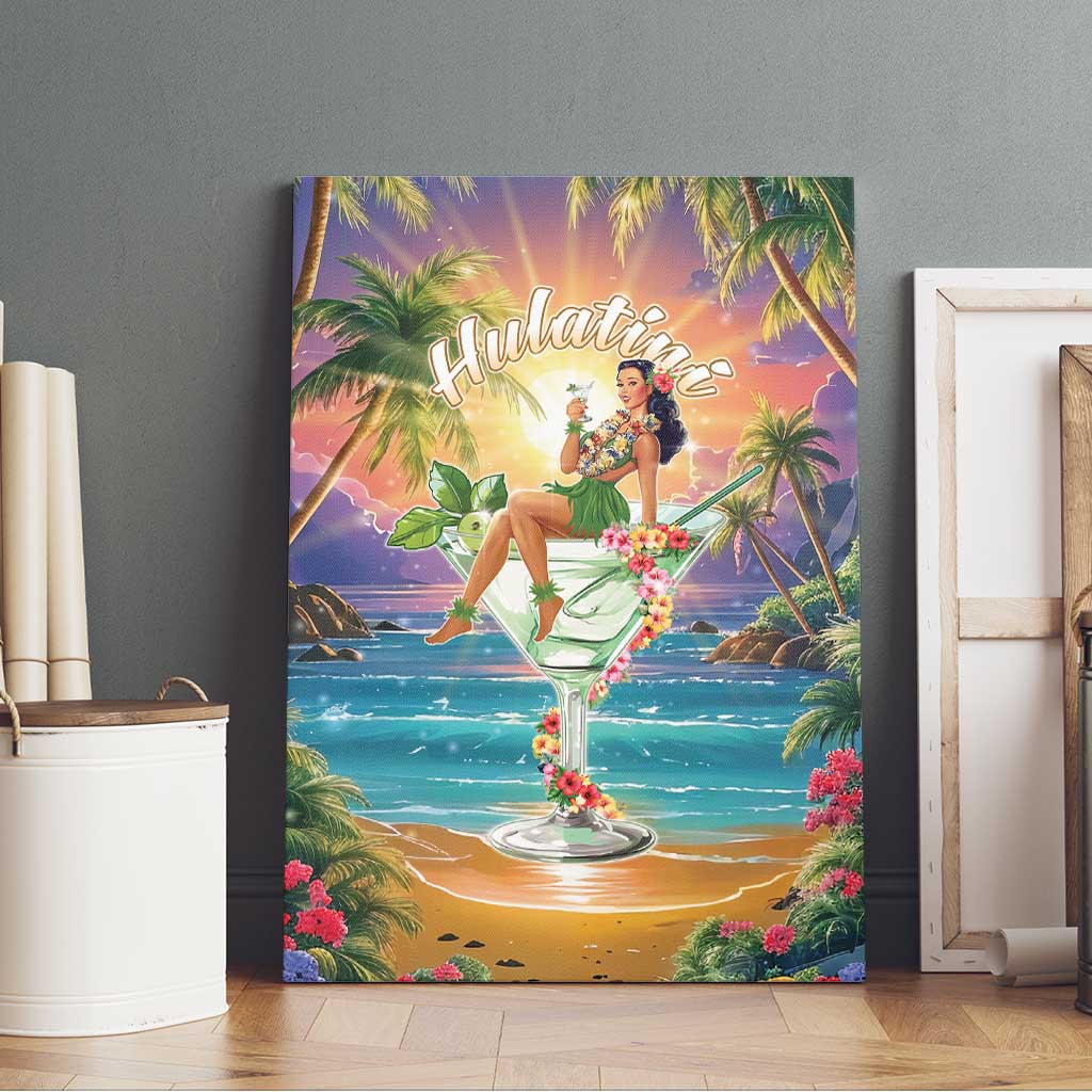 Aloha Hawaii Canvas Wall Art Hula Martini Tropical Vibes - Wonder Print Shop