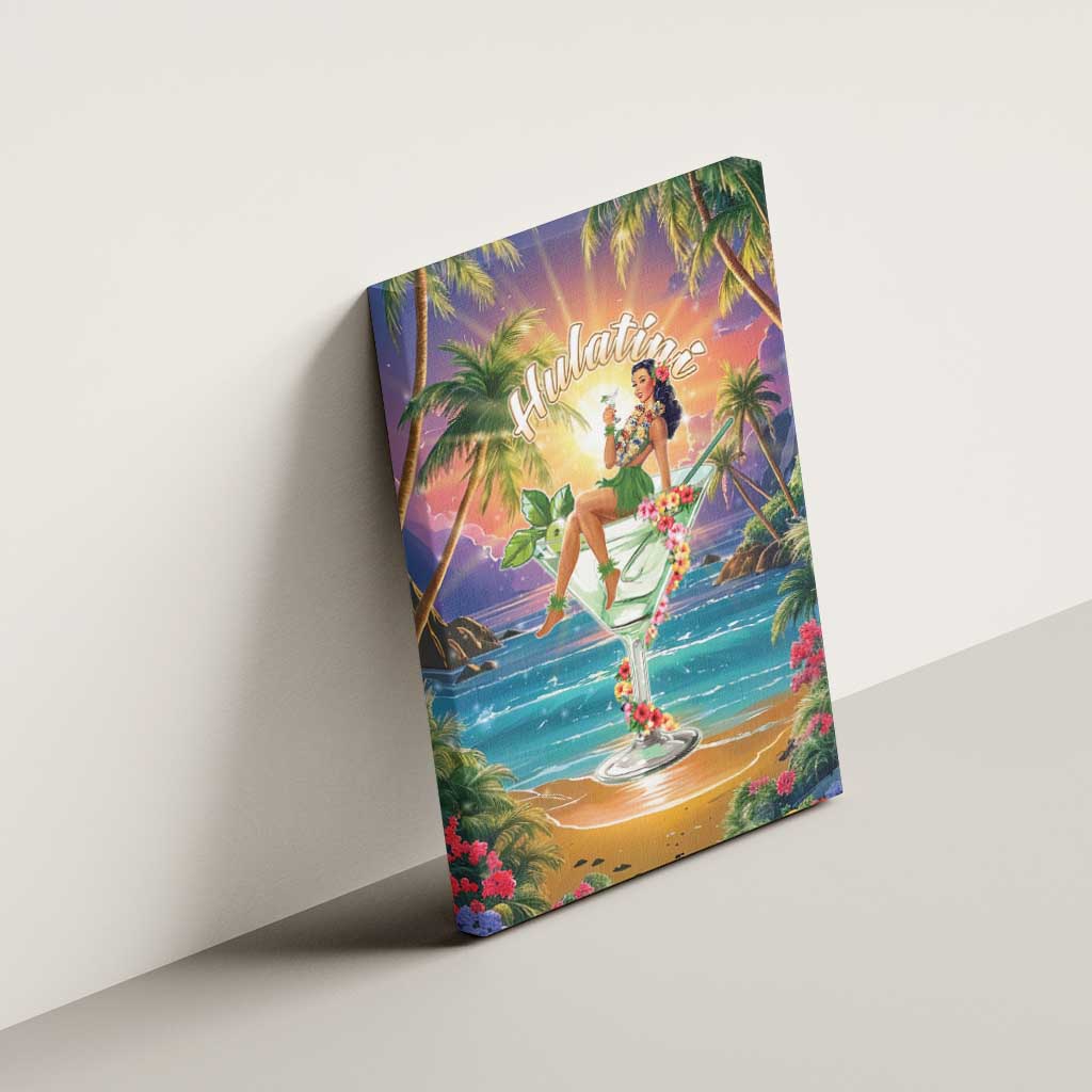Aloha Hawaii Canvas Wall Art Hula Martini Tropical Vibes - Wonder Print Shop