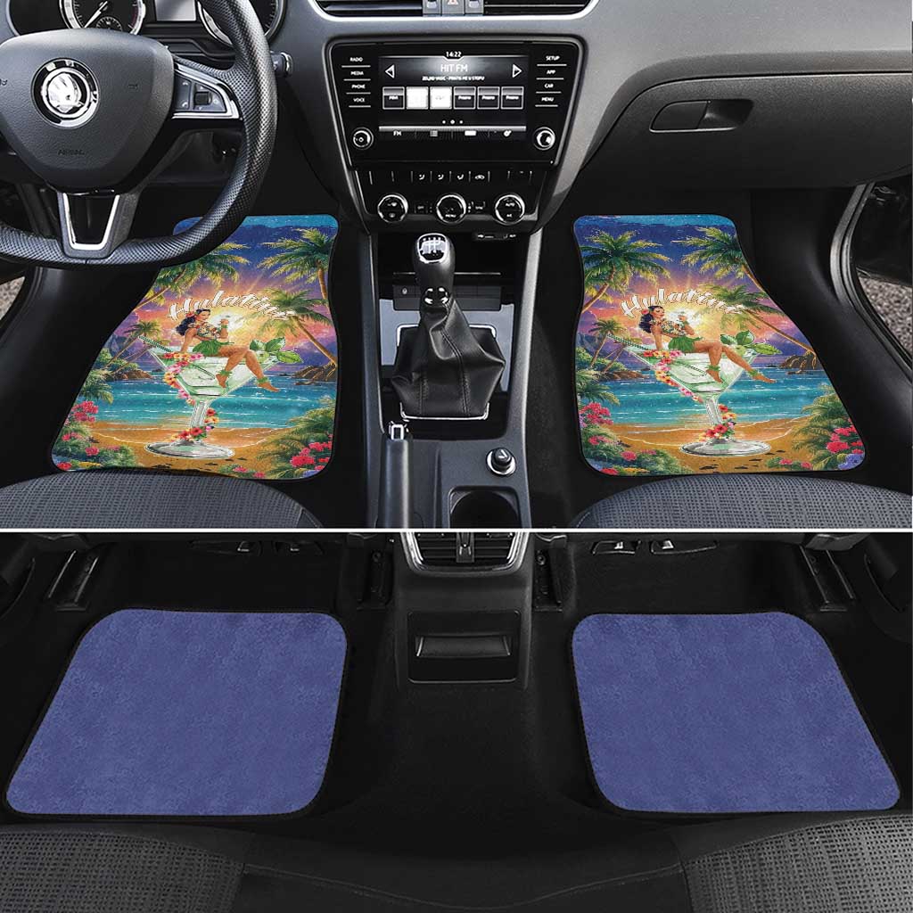 Aloha Hawaii Car Mats Hula Martini Tropical Vibes - Wonder Print Shop