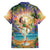 Aloha Hawaii Family Matching Summer Maxi Dress and Hawaiian Shirt Hula Martini Tropical Vibes - Wonder Print Shop