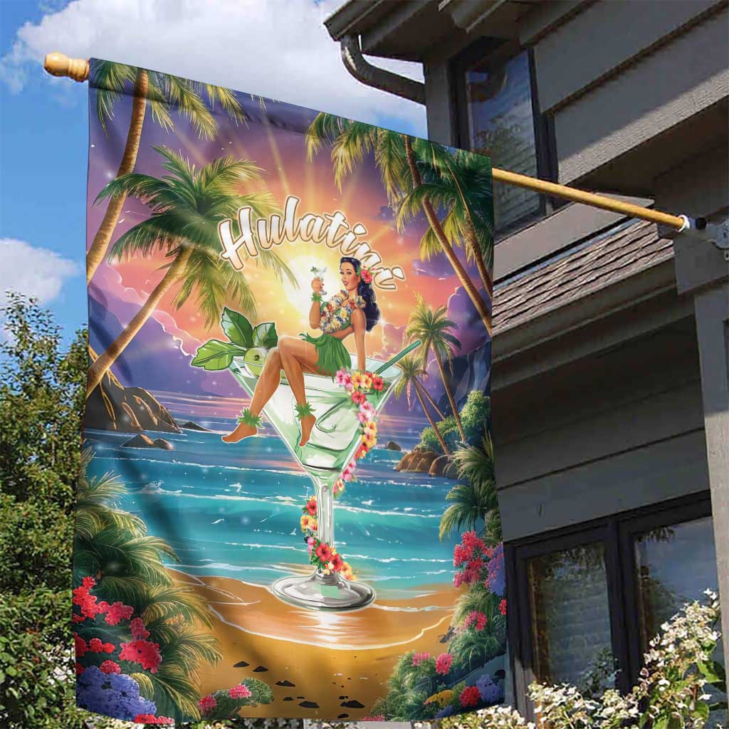Aloha Hawaii Garden Flag Hula Martini Tropical Vibes - Wonder Print Shop