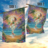 Aloha Hawaii Garden Flag Hula Martini Tropical Vibes - Wonder Print Shop