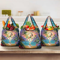 Aloha Hawaii Grocery Bag Hula Martini Tropical Vibes - Wonder Print Shop