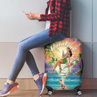 Aloha Hawaii Luggage Cover Hula Martini Tropical Vibes - Wonder Print Shop
